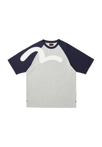 Palace x Evisu Seagull Raglan T-shirt Grey Marl