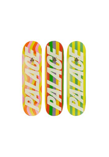 Palace x Gucci Multicolor Skateboard Deck Set Stripes/Waves