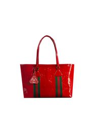 Palace x Gucci Embossed GG Jumbo Patent Leather Tote Bag Dark Red