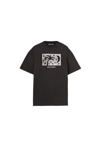 Palm Angels Graphic-Print Crew-Neck T-Shirt Black/Silver