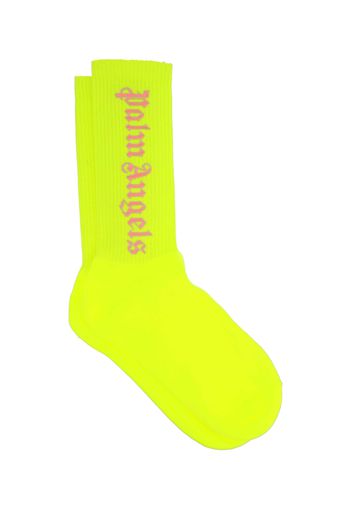 Palm Angels Classic Logo Socks Pink Fluorescent