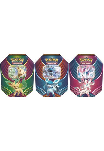 2018 Pokemon TCG Evolution Celebration Tin Leafeon GX/Glaceon GX/Sylveon Gx Lot