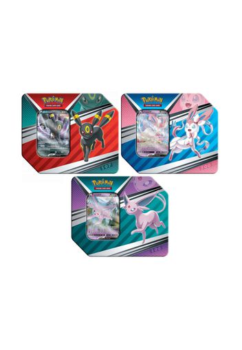 Pokémon TCG V Heroes Espeon V/Umbreon V/Sylveon V Tin (5 Packs) 3x Bundle