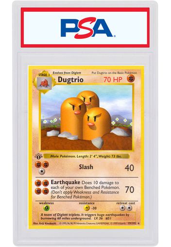 Dugtrio 1999 Pokemon TCG Base Set 1st Edition #19/102