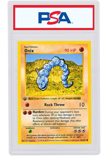 Onix 1999 Pokemon TCG Base Set 1st Edition #56/102