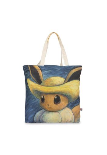 Pokemon Center x Van Gogh Museum: Eevee Inspired by Self-Portrait with Straw Hat Canvas Canvas Tote