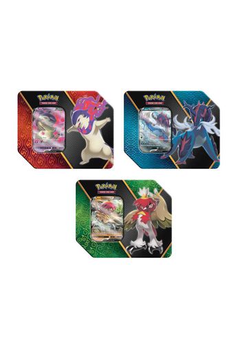 Pokémon TCG Divergent Powers Hisuian Decidueye V/Hisuian Typhlosion V/Hisuian Samurott V Tin 3x Bundle