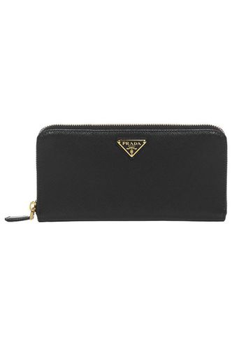 Prada Zip Around Wallet Large Black