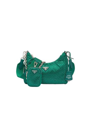 Prada Re-Edition 2005 Satin Bag with Crystals Mango