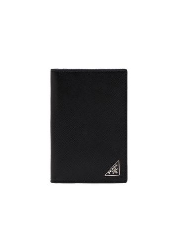 Prada Saffiano Leather Card Holder Black