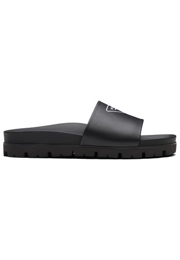 Prada Logo Slide Black Leather (Men's)