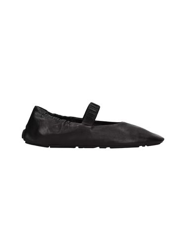 Prada Maryjane Ballet Flats Black Nappa Leather