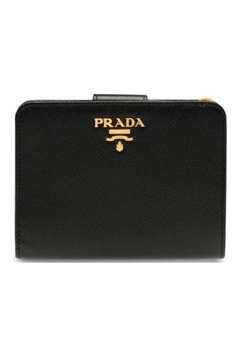 Prada Plain Folding Wallet Small Black