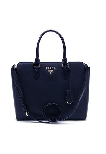 Prada Saffiano Lux Handbag Navy Blue