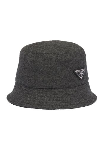 Prada Loden Bucket Hat Anthracite Gray