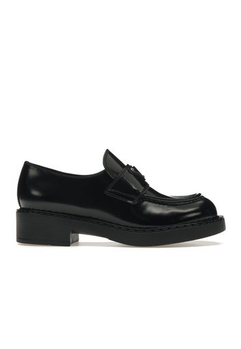 Prada Chocolate 50mm Loafer Black Brushed Leather