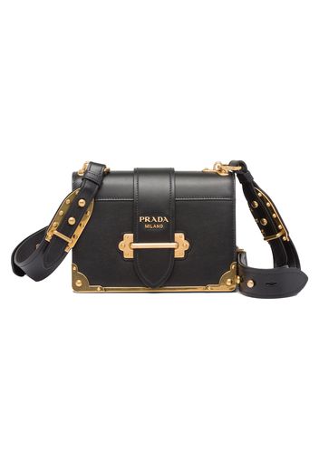 Prada Cahier Leather Bag Black