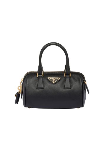 Prada Saffiano Leather Top Handle Bag Black