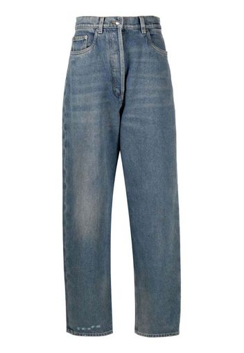 Prada High Waist Straight-Leg Jeans Blue