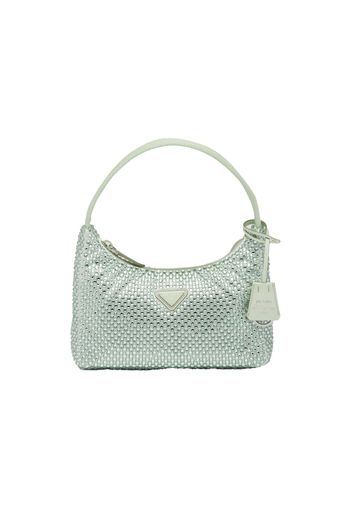 Prada Satin Crystal Mini-Bag Aqua