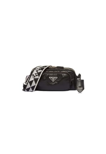 Prada Nappa Antique Leather Multi-Pocket Shoulder Bag Black