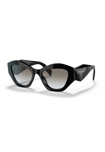 Prada Symbole Logo Irregular Sunglasses Black/Silver (SPR07Y 1AB-0A7)