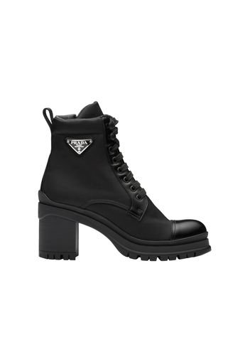 Prada 55mm Laced Booties Black Nylon