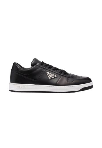 Prada Downtown Low Top Sneakers Leather Black Black White