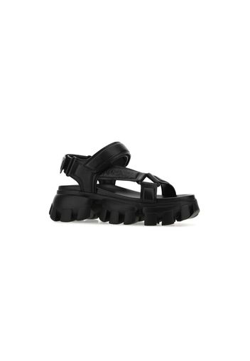 Prada Nastro Sandal Black Leather