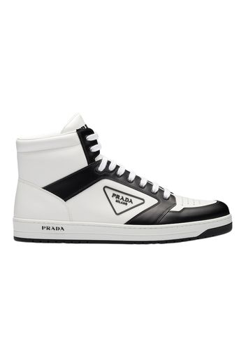 Prada District High White Black White Leather