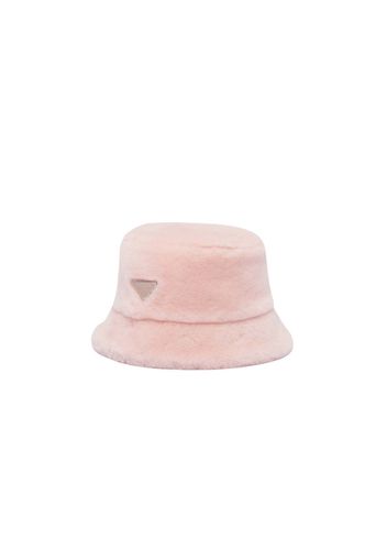 Prada Shearling Bucket Hat Orchid Pink