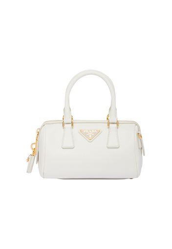 Prada Saffiano Leather Top Handle Bag White