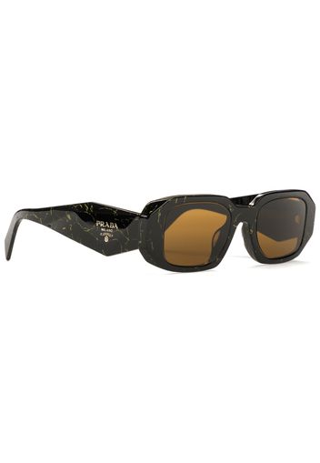 Prada Sunglasses PR 17WSF Black/Yellow Marble/Dark Brown (PR17WSF-19D01T-51)