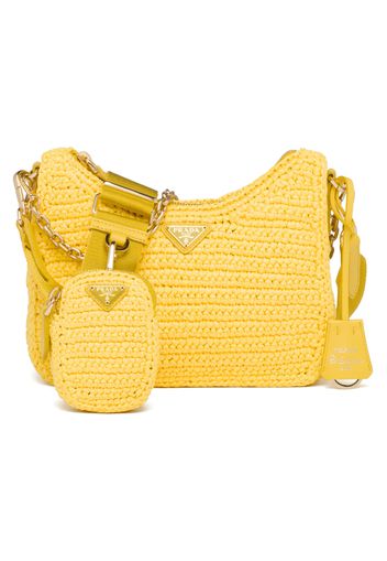 Prada Re-Edition 2005 Raffia Bag Yellow