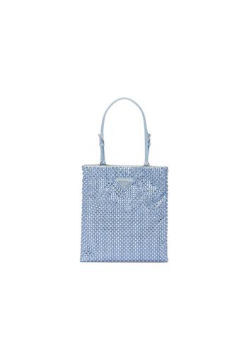 Prada Embellished Satin Handbag Celeste