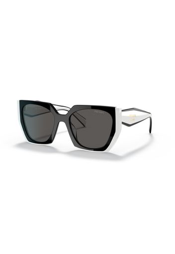 Prada Symbole Logo Rectangle Sunglasses Black/White (SPR15W 09Q-5S0)