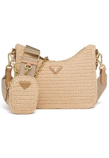 Prada Re-Edition 2005 Raffia Bag Tan