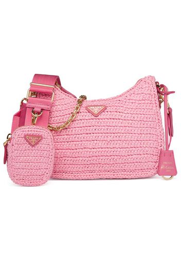 Prada Re-Edition 2005 Raffia Bag Petal Pink