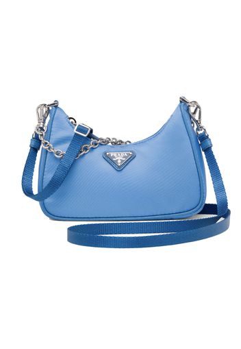 Prada Re-Edition Nylon Mini Shoulder Bag Periwinkle Blue