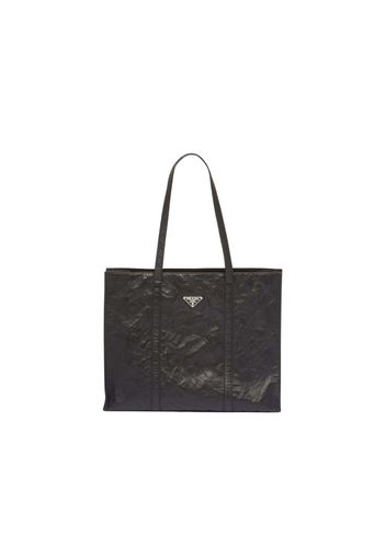 Prada Large Antique Nappa Leather Tote Black