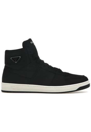 Prada Re-Nylon Gabardine High Top Sneakers Black Black White