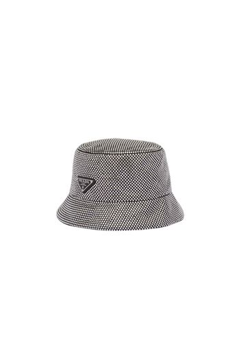 Prada Satin Bucket Hat With Crystals Crystal