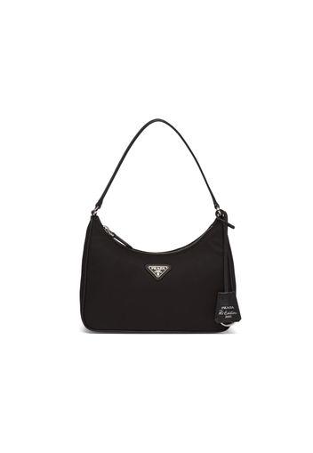 Prada Re-Edition 2005 Mini Bag Nylon Saffiano Leather Strap Black