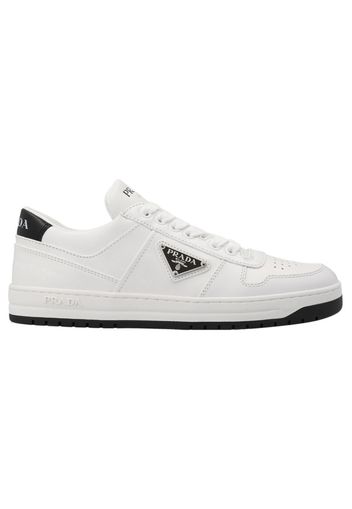 Prada Downtown Low Top Sneakers Leather White White Black (Women's)