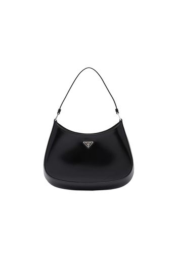 Prada Cleo Shoulder Bag Brushed Leather Black