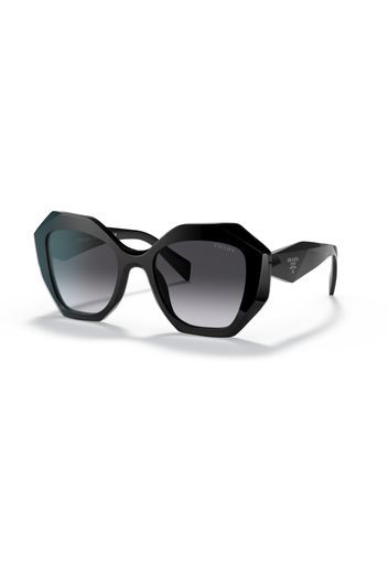 Prada Symbole Logo Irregular Sunglasses Black/Silver (SPR16W 1AB-5D1)
