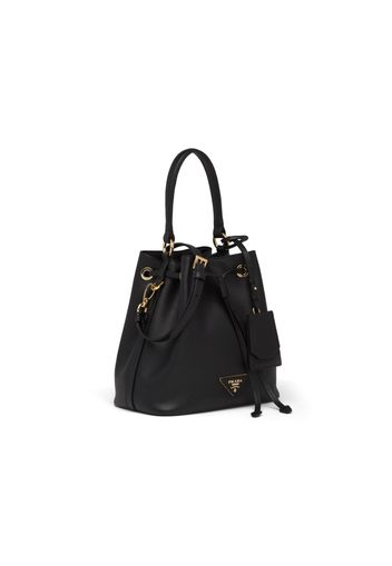 Prada Bucket Bag Saffiano Leather Gold-tone Black