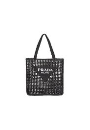 Prada Raffia Tote Bag Black