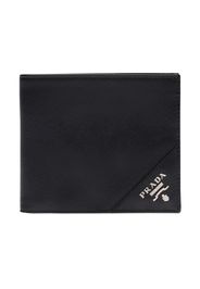 Prada Bi-Fold Wallet Saffiano Leather Nero/Baltico