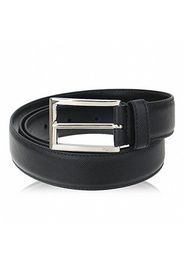 Prada Saffiano Cuir Leather Reversible Belt Black